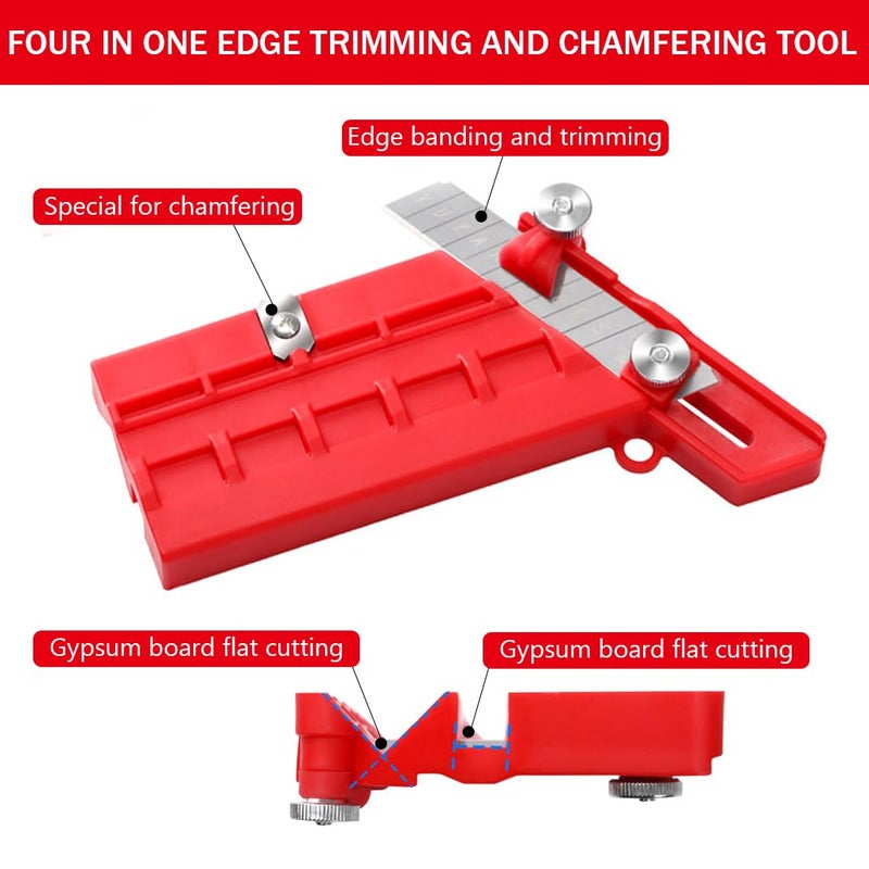 Serplex Wood Edge Trimmer with 10 Blades 45Degree VShaped Chamfer Cutter Edge Trimming Tool for Woodworking Hand Trimming Tool for Woodworking Projects Wood Cutting Tools - Image 4