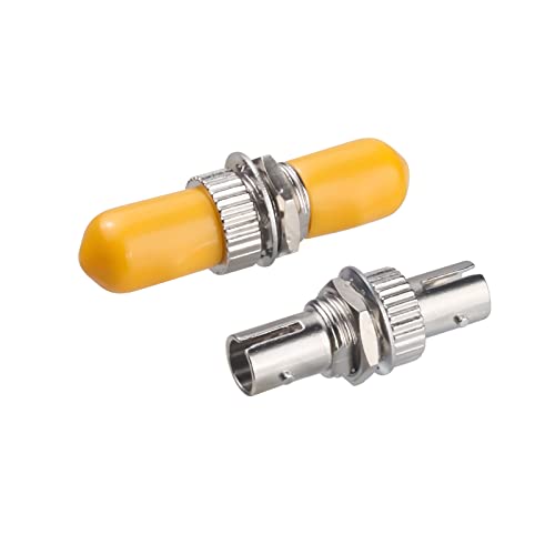 Duogalia 50 Pack ST Fiber Optical Couplers Adapter Cable Barrel Connector ST to ST Bulkhead Fiber Coupler Singlemode (Yellow) - Image 3