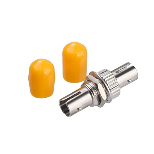 Duogalia 50 Pack ST Fiber Optical Couplers Adapter Cable Barrel Connector ST to ST Bulkhead Fiber Coupler Singlemode (Yellow) - Image 2