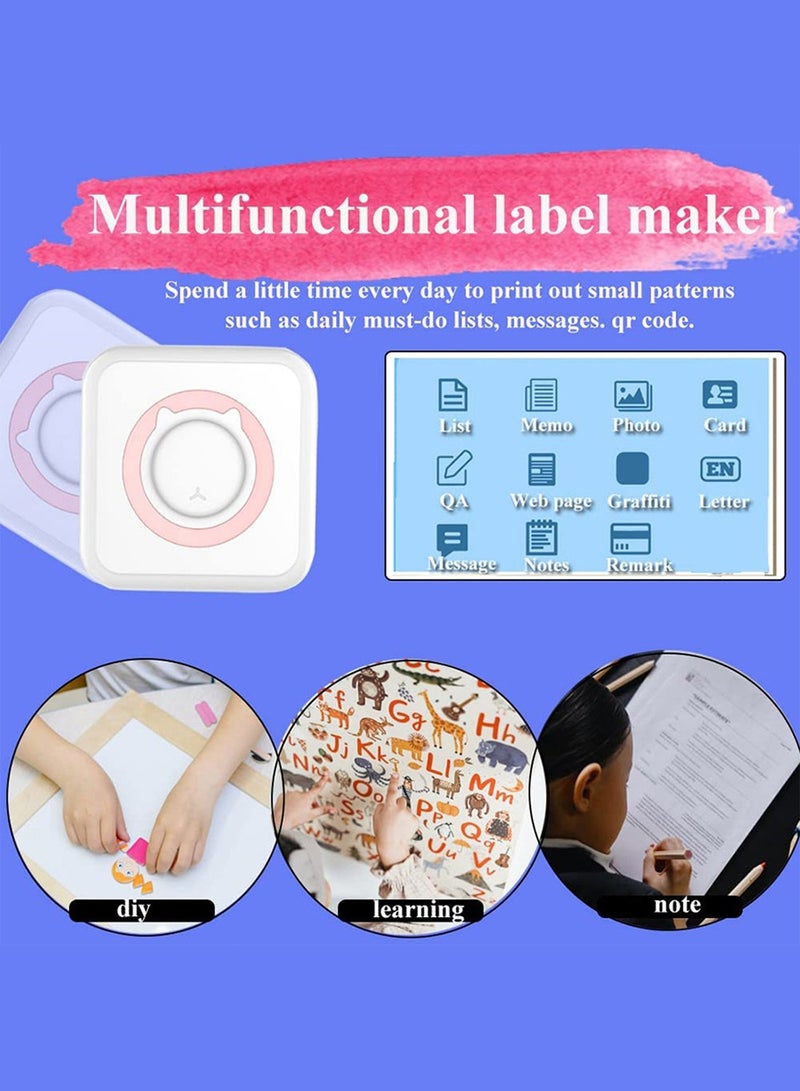 Kidle Mini Printer,Portable Inkless Sticker Maker,Bluetooth Printer for Phone App Free,Wireless Label Printer,Compatible with iOS&Android - Image 4