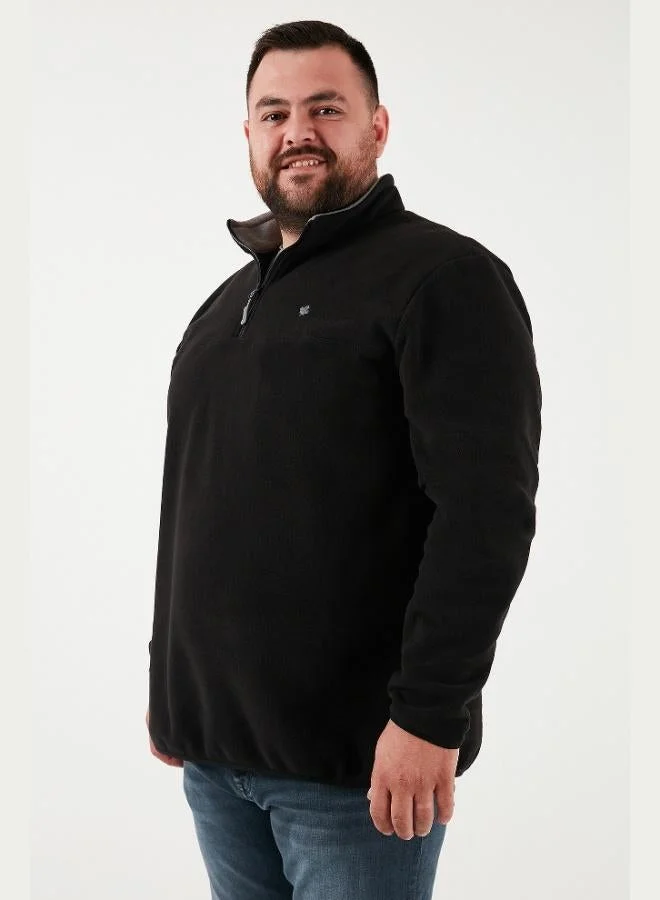 Buratti  Buratti Regular Fit Anti-Pilling Plus Size Stand Collar Winter Raised Polar Fleece Men's POLAR 5906001B for Men | Best Price UAE