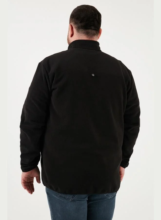 Buratti  Buratti Regular Fit Anti-Pilling Plus Size Stand Collar Winter Raised Polar Fleece Men's POLAR 5906001B for Men | Best Price UAE