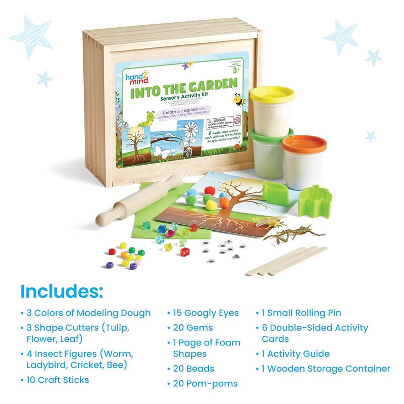 hand2mind Into The Garden Sensory Activity Kit, Loose Parts Play Materials for Kids, Fine Motor Skills Toys, Sensory Play Therapy Toys, Montessori Sensory Bin, Calm Down Corner, Easter Activities - Image 2