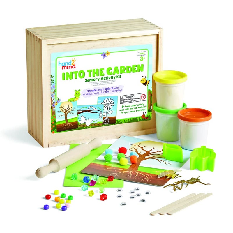 hand2mind Into The Garden Sensory Activity Kit, Loose Parts Play Materials for Kids, Fine Motor Skills Toys, Sensory Play Therapy Toys, Montessori Sensory Bin, Calm Down Corner, Easter Activities - Image 1