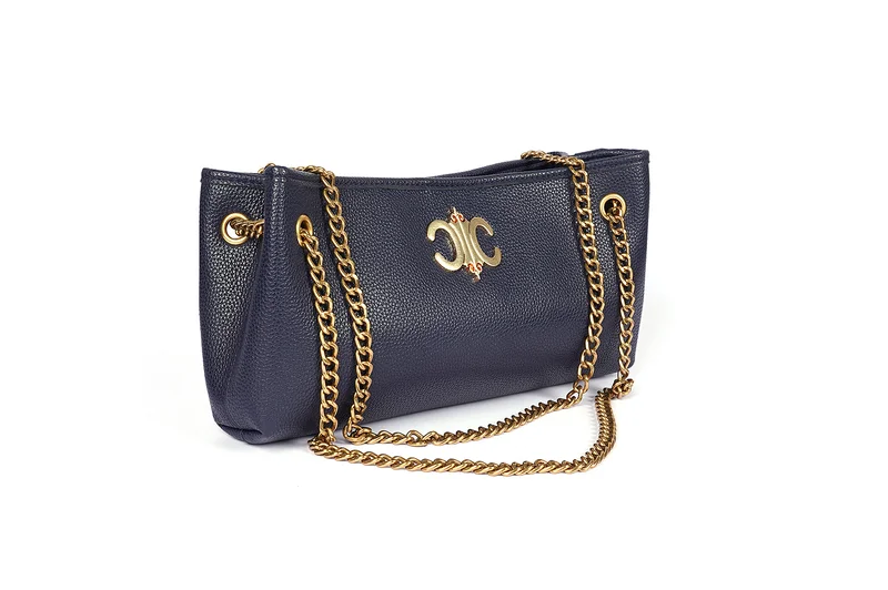 Cuple Pebbled faux leather shoulder bag with chain strap