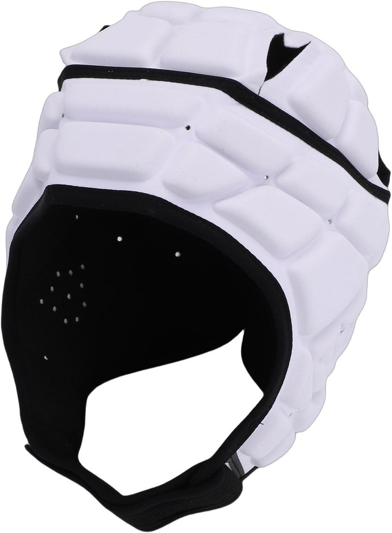 White EVA Sponge Padded Soft Helmet Protective Headgear for Sports and Soccer - Image 1