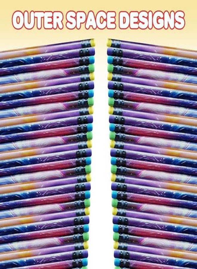 آرت كريتيفيتي أقلام رصاص ArtCreativity Galaxy للأطفال - عبوة من 48 قلمًا - تصاميم متنوعة مستوحاة من الفضاء الخارجي - أقلام كتابة لطيفة مع ممحاة متينة، لوازم للمعلمين في الفصول الدراسية، مكافأة للطلاب، هدايا لحفلات علم الفلك - Image 4