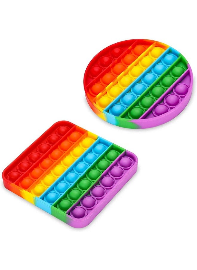 Generic - Bloombec Pop It - Popit Game, Poppit for Kids, Pop It Toy, Pop It Toys for Kids, Pop It Fidget Toy, Pop It Big, Pop It for Girls, Pop It for Boys, Stress Relief Toys (Pack of 2 Pcs) Random Designs - Image 1