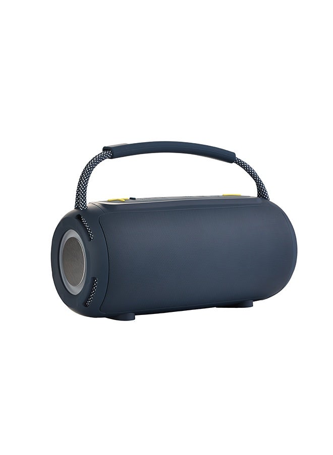 LAWAZIM Waterproof Bluetooth Double Speaker - 5W Blue Color With LED Light - Portable Boombox Style Speaker with Dual Drivers, AUX/TF/USB/FM/ Playback - Ideal for Travel, Outdoor, Indoor, and Home Use - Image 5