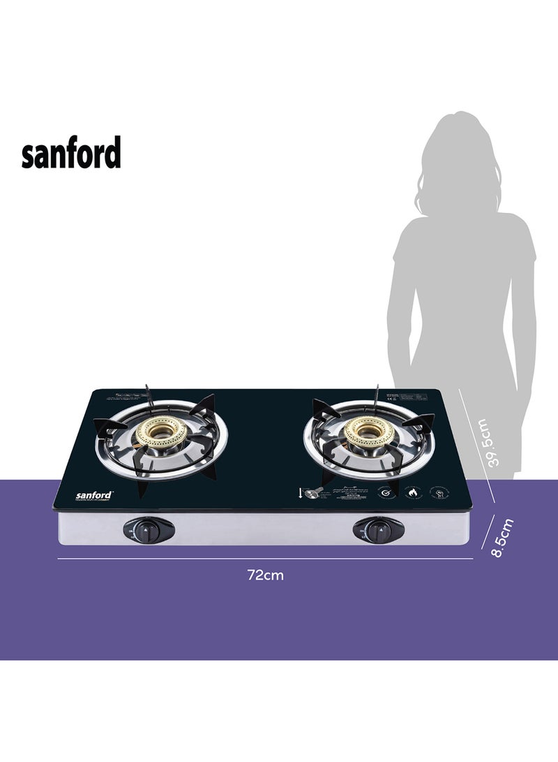 سانفورد موقد غاز زجاجي، 2 شعلة SF5228GC A - Image 4