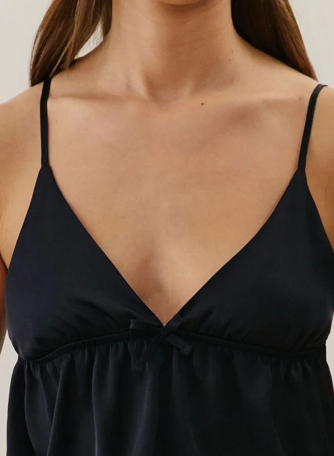 UNDIZ Satin top Black