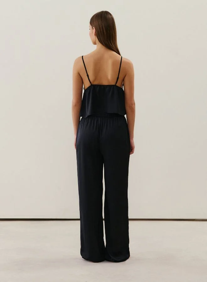 UNDIZ Satin top Black