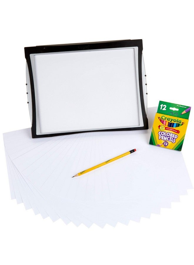 Crayola Light Up Tracing Pad with Night Mode and Colored Pencil Set, Gift, Ages 6, 7, 8, 9, 10 - Image 2
