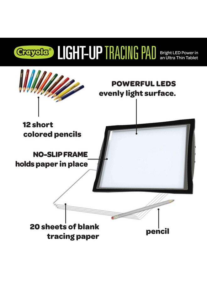 Crayola Light Up Tracing Pad with Night Mode and Colored Pencil Set, Gift, Ages 6, 7, 8, 9, 10 - Image 5