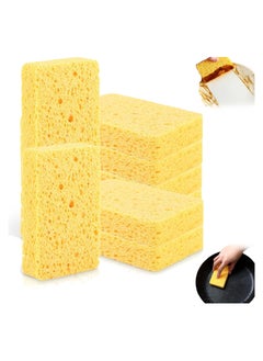 KASTWAVE Car Wash Sponges, 10 Pcs Compressed Cellulose Sponges, Natural Wood Pulp Sponges for Dish Bowl Washing, Household Cleaning Scrub Sponges Absorbent Good for Kitchen Bathroom Car  - Image 1