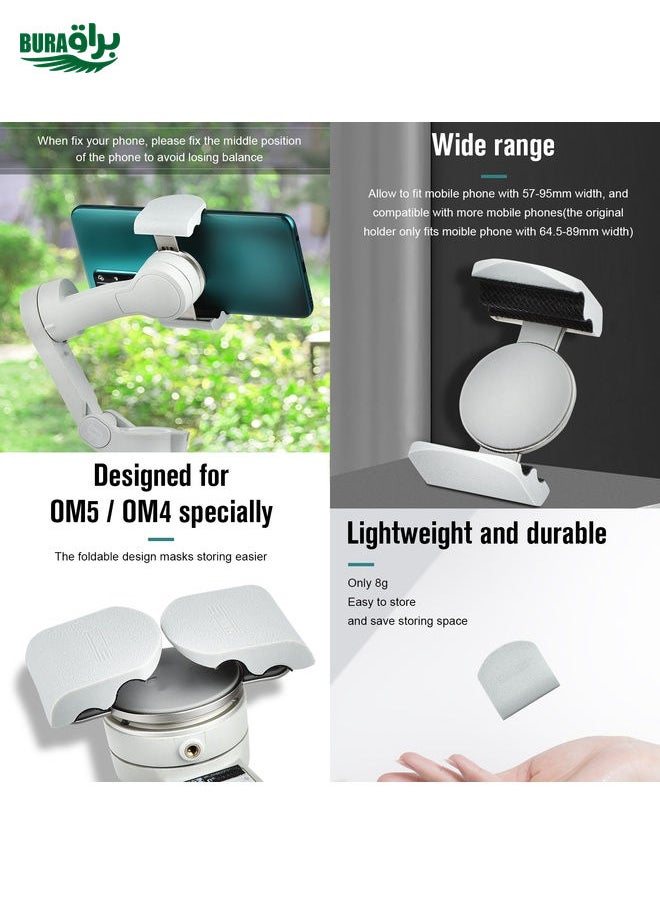 For DJI OM4 STARTRC Handheld Gimbal Quick Release Magnetic Buckle Clamp Expansion Bracket (Grey)
