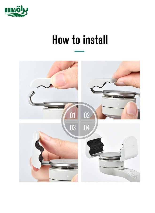 For DJI OM4 STARTRC Handheld Gimbal Quick Release Magnetic Buckle Clamp Expansion Bracket (Grey)