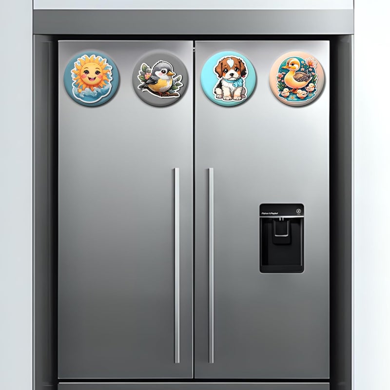 Livello Wooden Fridge Magnets for Home & Kitchen | Gift Items | Refrigerator Decorative Magnet | Funny Magnets | Kitchen Funny | Indian Cultural Themed Magnets (Multicolor 10) - Image 2
