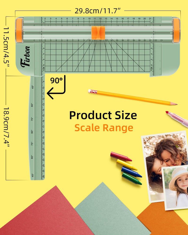 Firbon Morandi A5 Paper Cutter, Straight Small Paper Trimmer with Side Ruler for Scrapbooking Craft, Paper, Coupon, Label, Cardstock - Image 5