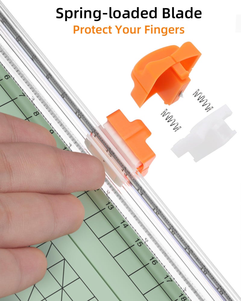 Firbon Morandi A5 Paper Cutter, Straight Small Paper Trimmer with Side Ruler for Scrapbooking Craft, Paper, Coupon, Label, Cardstock - Image 4