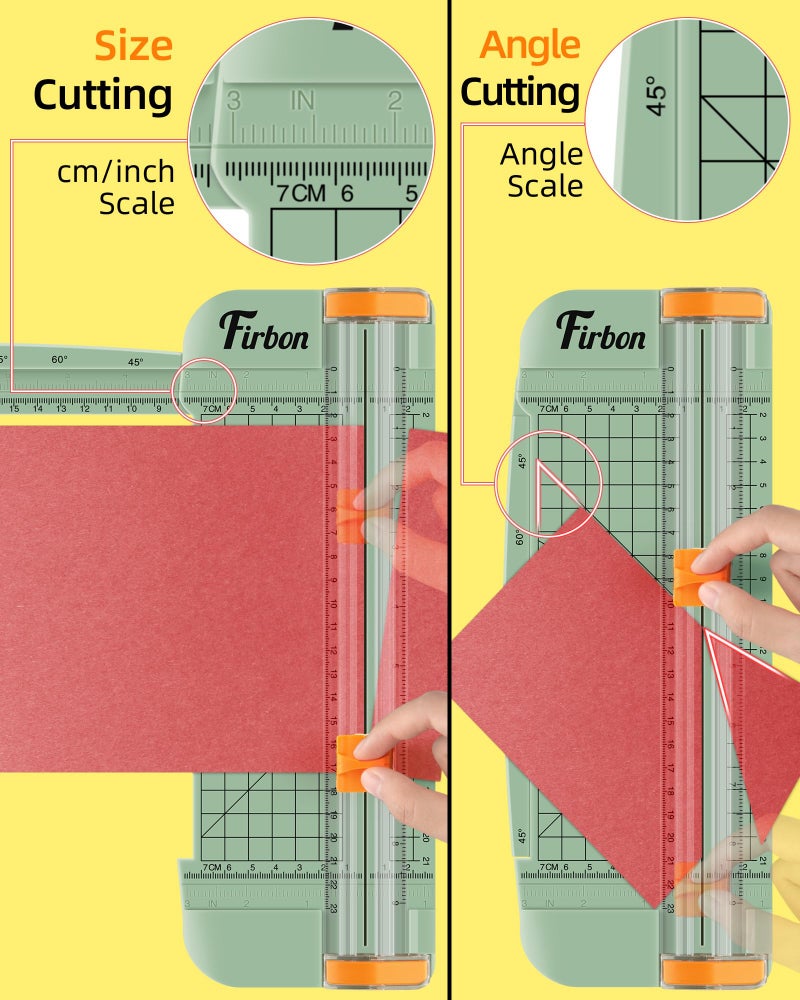 Firbon Morandi A5 Paper Cutter, Straight Small Paper Trimmer with Side Ruler for Scrapbooking Craft, Paper, Coupon, Label, Cardstock - Image 2