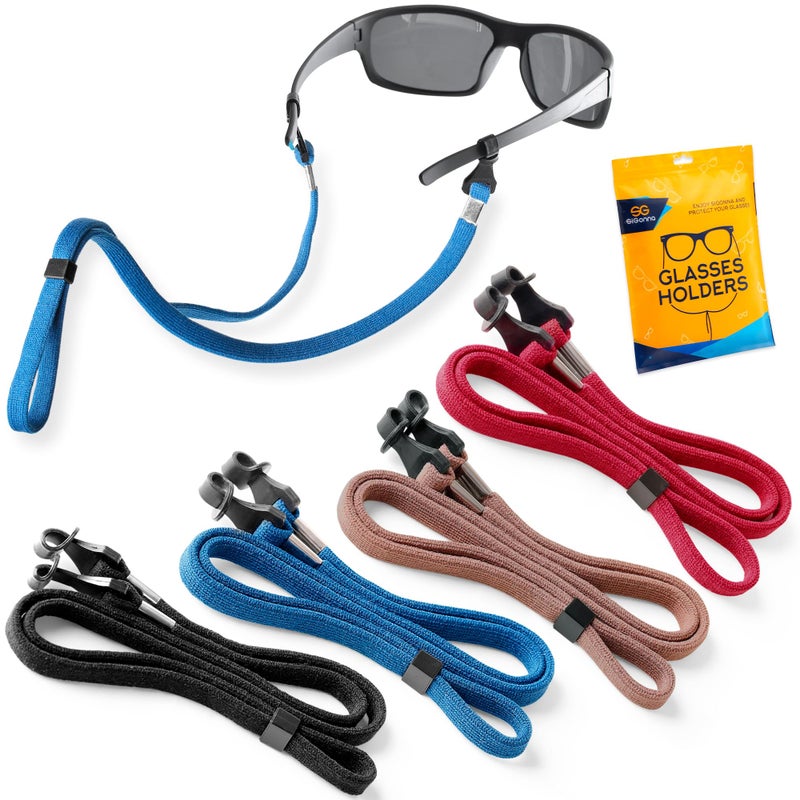 SIGONNA SIGONNA Eyeglasses String Holder Straps Cord - 4 Premium Eyeglass Chains for Men Women - Eye Glasses Strap Chain - Sunglass Lanyard Neck Retainer 4 pcs  - Image 1