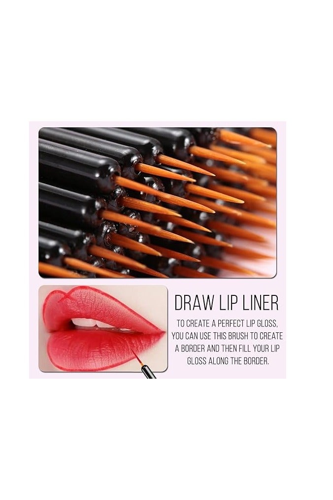 KingMas 100 عبوة فرشاة كحل، أداة تطبيق كحل ذات نقطة فائقة الدقة، أدوات مكياج العين - Image 2