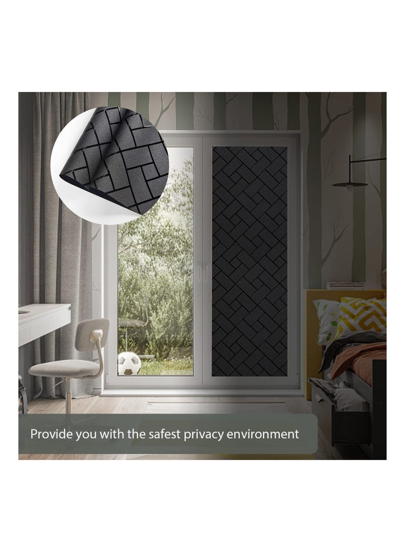 Captaintech Total Blackout Window Film Light Sun Blocking Window Covering Darkening Privacy Heat Control Static Cling Removable No Glue Anti Glare Reflective Film for Home Bedroom - Image 5