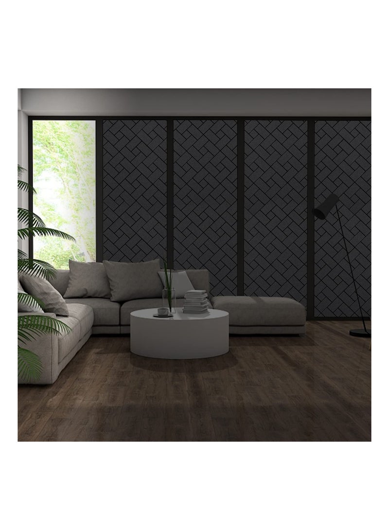 Captaintech Total Blackout Window Film Light Sun Blocking Window Covering Darkening Privacy Heat Control Static Cling Removable No Glue Anti Glare Reflective Film for Home Bedroom - Image 2