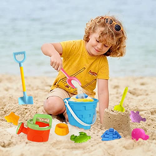Airoads Beach Sand Toy Set for Kids 15PCS Sand Toys with Beach Bucket Watering Can Big Shovel Rake Sea Animal Molds Sand Castle Building Kit for Boys Girls Toddlers - Image 5