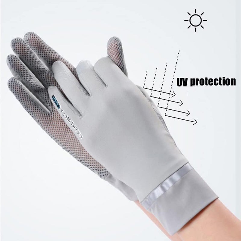 SCIENISH Women's UPF 50+ UV Sun Protection Quick Dry Anti Slip Driving Gloves, Black, Large - Image 2
