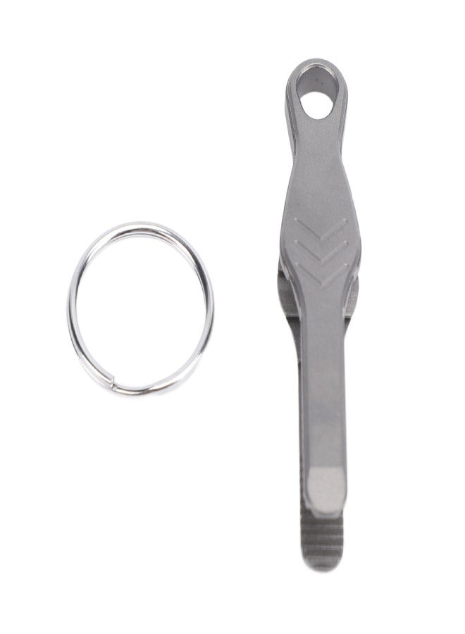 Mini Keychain Tweezer TC4 Ti Alloy Portable Pocket EDC Small Tweezer Outdoor Gadget with Key Ring for Camping - Image 1