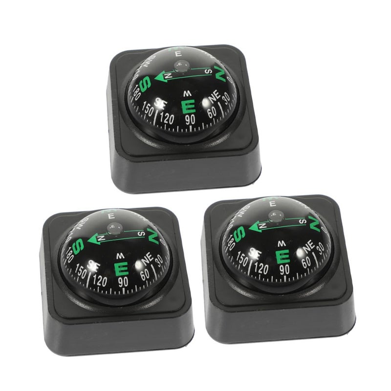 3 Pcs Adjustable Car Dashboard Compass Ball Portable Navigation Tool for Outdoor Automotive Use - Image 2