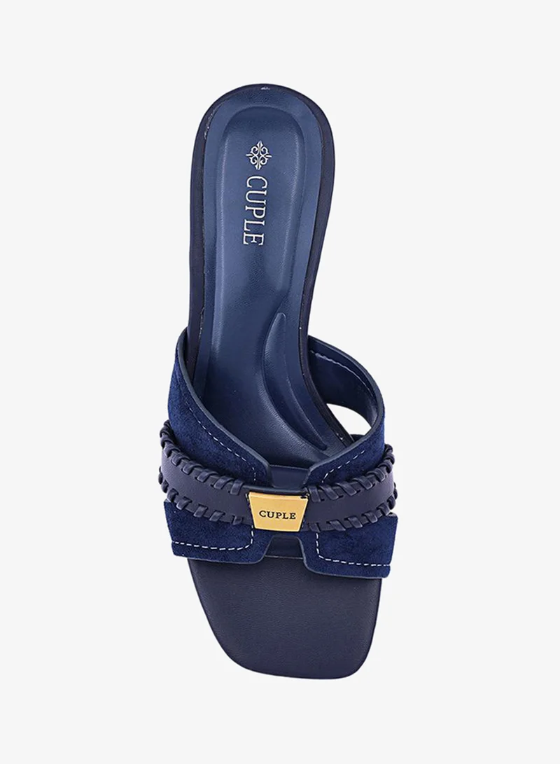 Cuple Navy Elegant heel slippers designed for a chic look. for Women | Best Price UAE