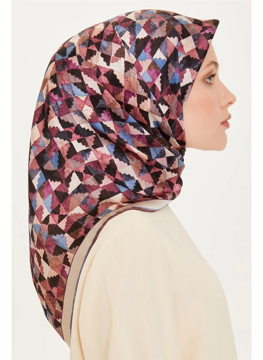ARMINE Geometric Patterned Sura Pure Silk Scarf 9214D 83