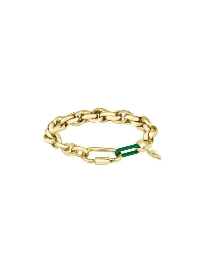 LACOSTE Audacia Collection Chain Bracelet For Women In Yellow Gold - 2040365