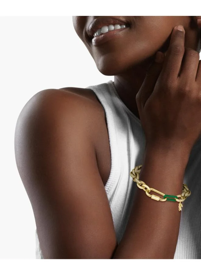 LACOSTE Audacia Collection Chain Bracelet For Women In Yellow Gold - 2040365