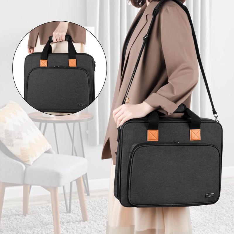 LUXJA Embroidery Project Bag, Embroidery Kits Storage Bag (Bag Only), Black - Image 5