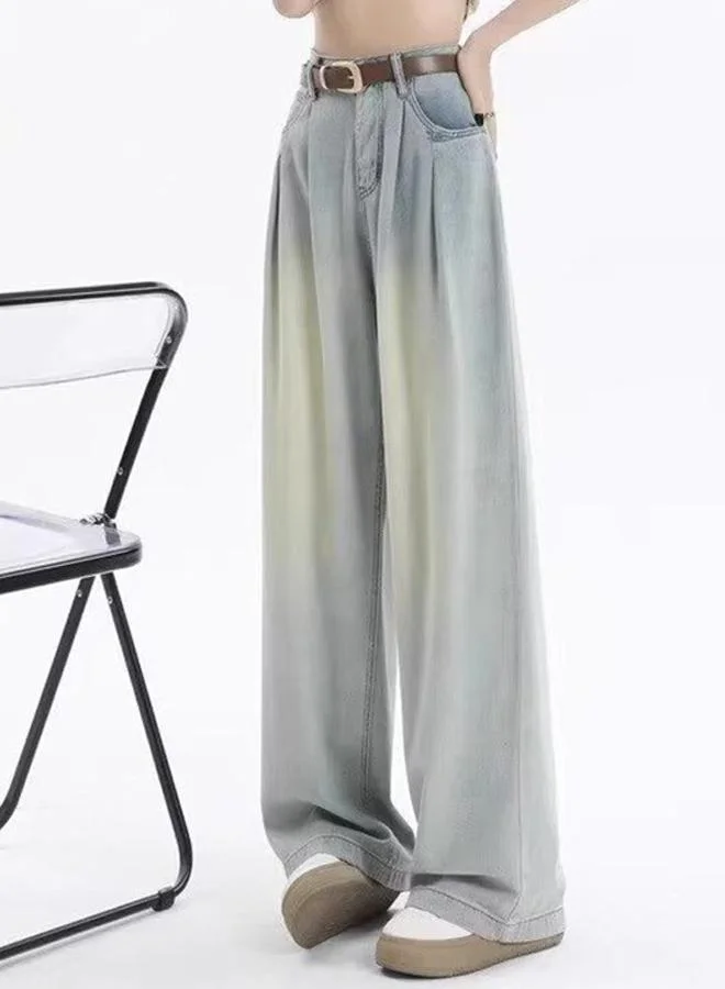 يونيكي Grey Straight Fit High-Rise Heavy Fade Denim Jeans