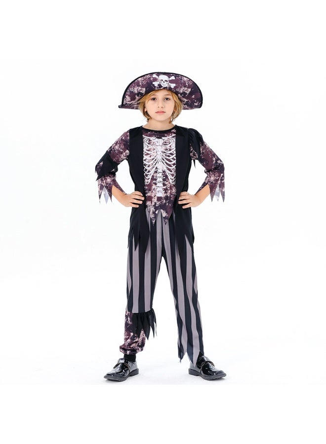 زي قراصنة للأطفال مع قبعة مثالي للهالوين، كوسبلاي، ملابس تنكرية للأولاد، مقاس م. - Image 5