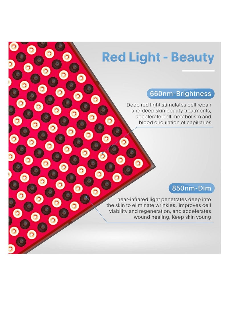 SYOSI Red-Light-Therapy, LED 660nm and Near Infrared 850nm Light Combo-Red Light Therapy Device for Face Body Skin - Image 2