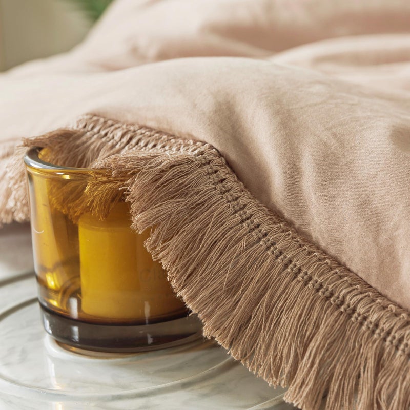 Andency ويند توكب لماغ مجموعة التوأم بحجم 2 قطعة بوهو شرابة خفيفة الوزن على ما يعزى الفراش تان طوال الموسم مجموعة سرير ناعمة رقيقة - Image 5