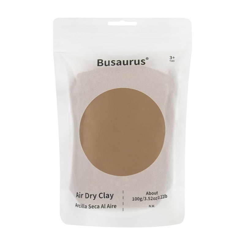 Busaurus 100g Brown Air Dry Foam Clay, Magic Model Clay for Kids, Colorful Soft Clays for School Supply, Slime, Art Projects, Cosplay - Non-Sticky, Non-Toxic & Safe - Gifts for Children and Adult - Image 1