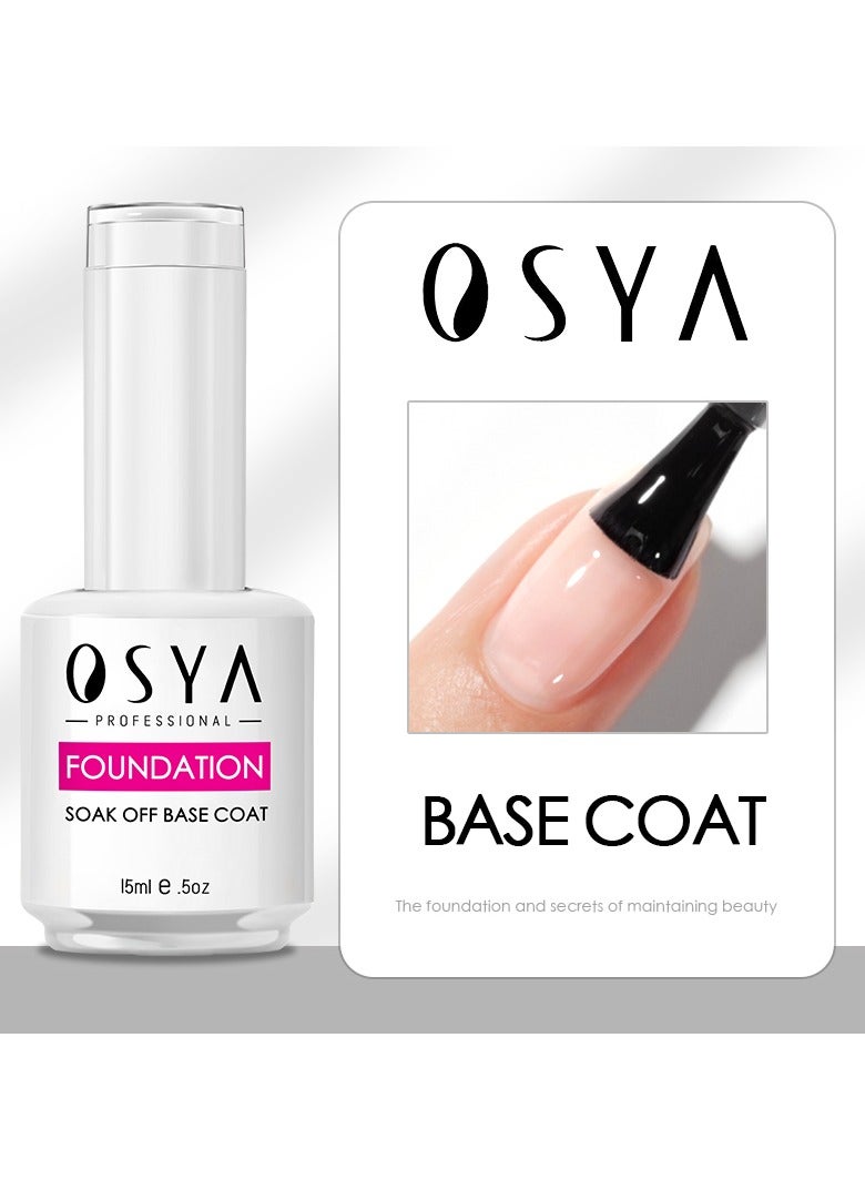 OSYA 15ml Large Capacity No Wipe Top Coat Clear Gel Nail Polish Soak Off U V LED Gel for Starters Professionals Home DIY Nail Salon Manicure - Image 1
