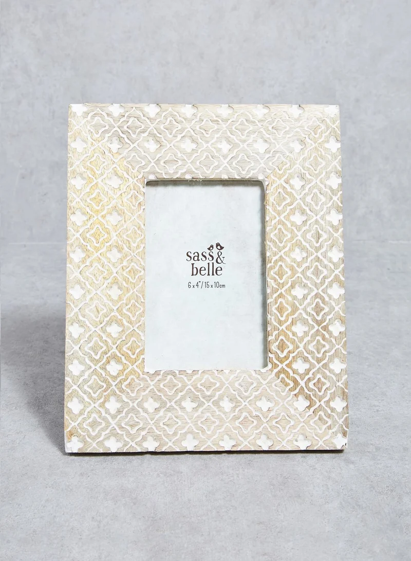 Sass & Belle Kenza Moroccan Geometrics Rustic Photo Frame