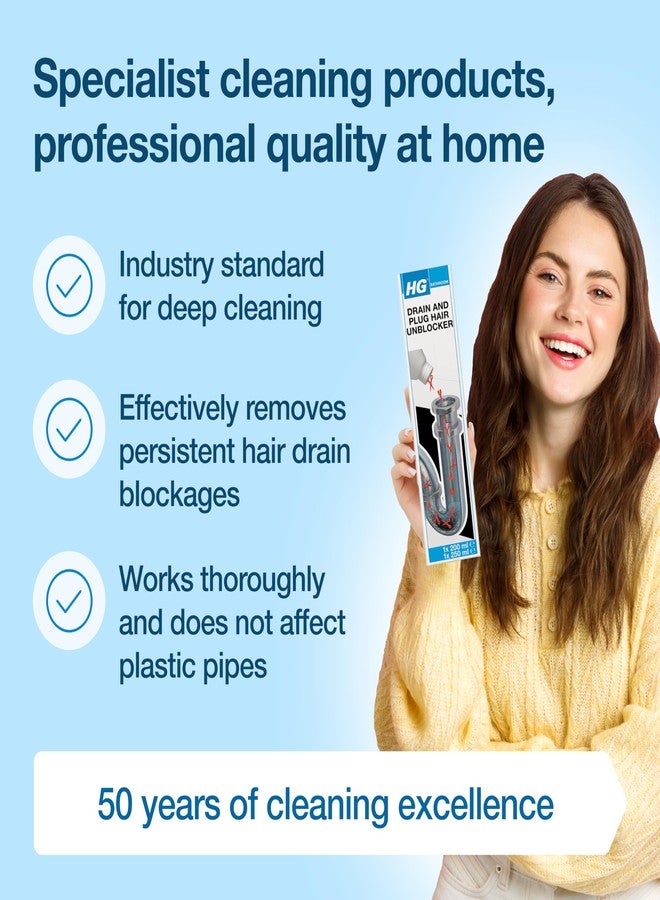 HG drain and plug hair unblocker 1X200ml & 1X250ml - Image 5