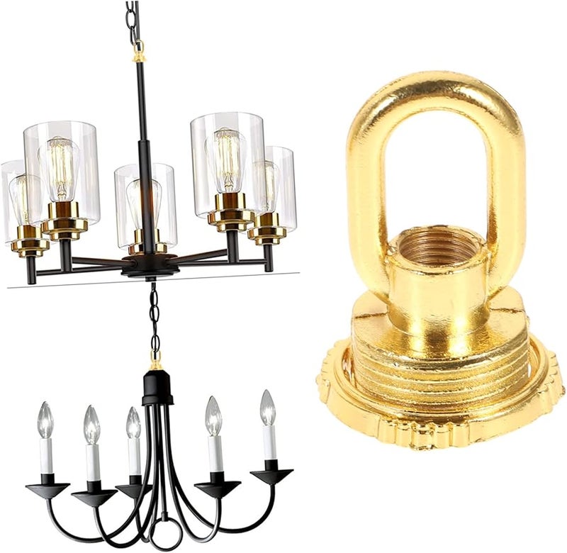 4 قطع من خطافات حلقة مصباح السقف المصنوعة من سبيكة الزنك لتثبيت أضواء الثريا المعلقة - Image 3