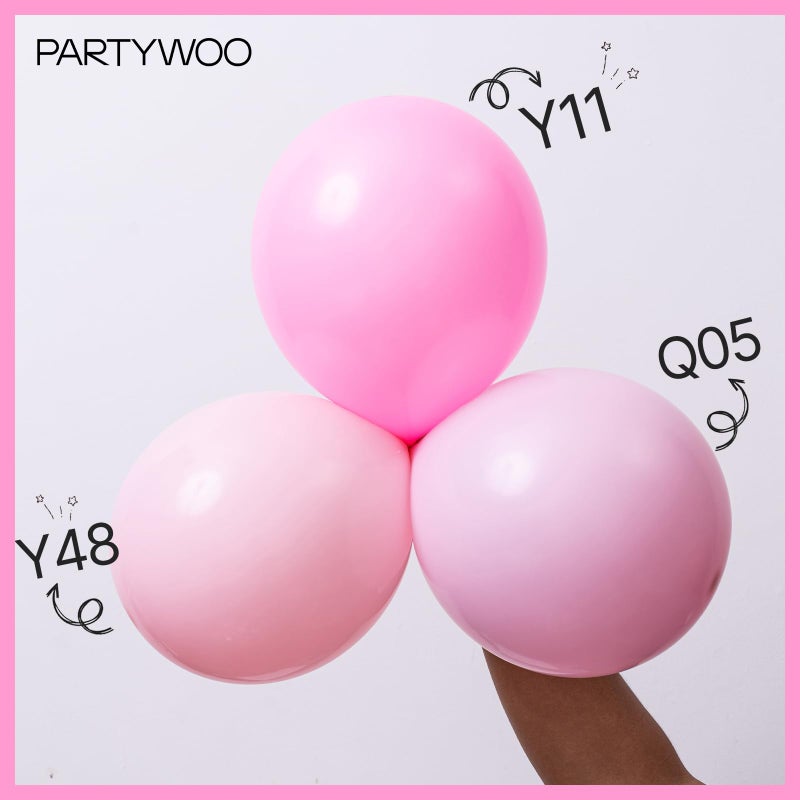 Partywoo Light Pink Balloons 152Pcs Different Sizes Of 18 12 10 5 Inch Pastel Pale Baby Pink Balloon Arch Kit Garland For Baby Shower Bachelorette Bridal Shower Birthday Party Decorations Pink-Y48 - Image 4