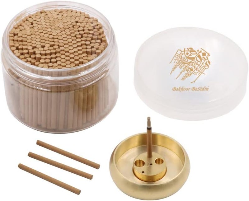 Bosidin Bakhoor – Cambodian Oud Incense Sticks 3mm with Copper Stick Holder – A72 Max - Image 1