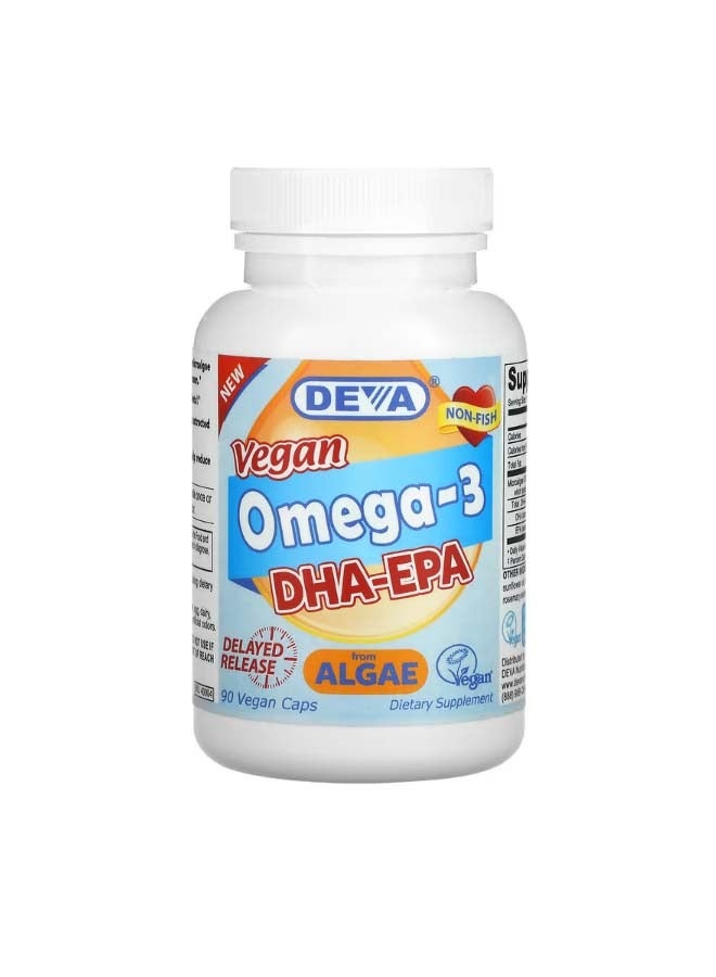 Deva Vegan Omega 3 DHA EPA Delayed Release 90 Vegan Caps - Image 1